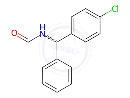 Chemical structure of N-((4-chlorophenyl)(phenyl)methyl)formamide