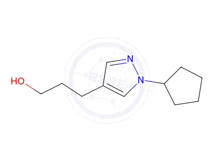 Chemical structure of 3-(1-Cyclopentyl-1H-pyrazol-4-yl)propan-1-ol