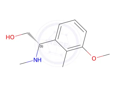 Chemical structure of (S)-2-(3-methoxy-2-methylphenyl)-2-(methylamino)ethan-1-ol