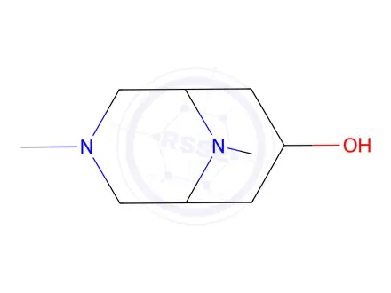 Chemical structure of 3,9-Diazabicyclo[3.3.1]nonan-7-ol,3,9-dimethyl-(7CI,8CI)
