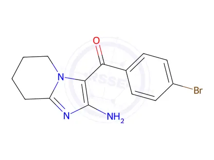 Chemical structure of 2-Amino-3(4-bromobenzoyl)-5,6,7,8-tetrahydroimidazo[1,2-a]pyridine