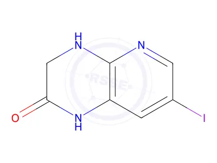 Chemical structure of 7-Iodo-3,4-dihydropyrido[2,3-b]pyrazin-2(1H)-one