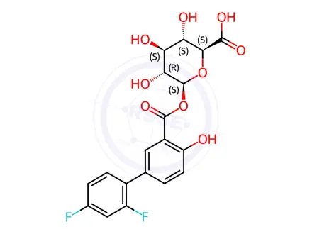 Chemical structure of Diflunisal Acyl Glucuronide