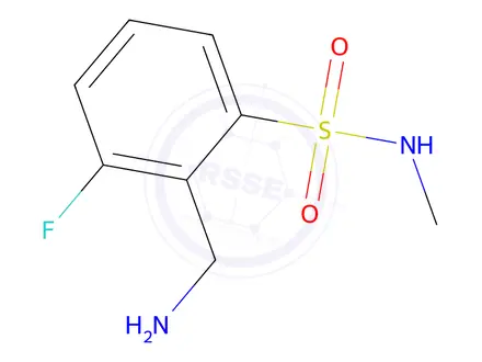 Chemical structure of 2-(Aminomethyl)-3-fluoro-n-methylbenzenesulfonamide