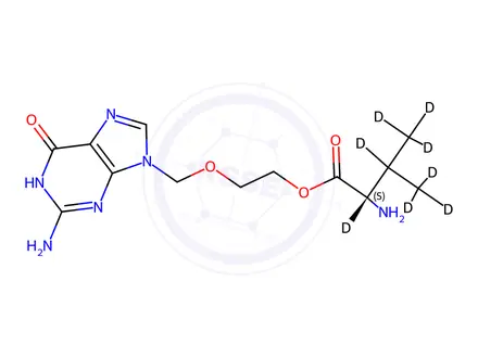 Chemical structure of Valacyclovir D8
