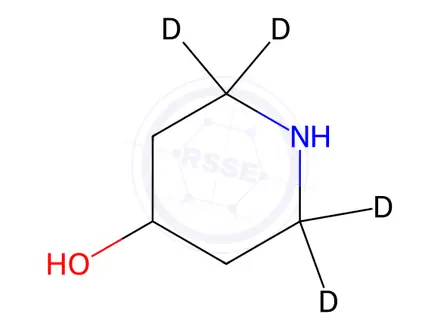 Chemical structure of 4-Hydroxypiperidine-2,2,6,6-d4