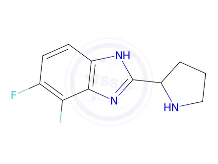 Chemical structure of 4,5-Difluoro-2-(pyrrolidin-2-yl)-1H-benzo[d]imidazole