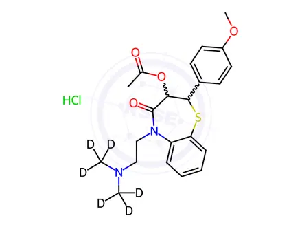 Chemical structure of Diltiazem D6 Hydrochloride