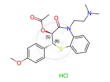 Chemical structure of Diltiazem EP Impurity A Hydrochloride