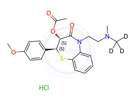 Chemical structure of Diltiazem-d3 Hydrochloride