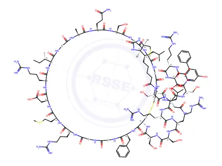 Chemical structure of Biotinyl-Atrial Natriuretic Factor (1-28) (human) trifluoroacetate salt