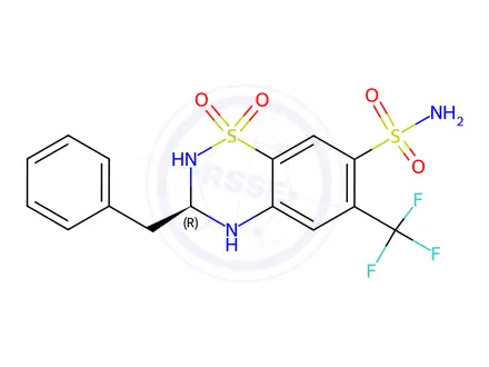 Chemical structure of (R)-Bendroflumethiazide
