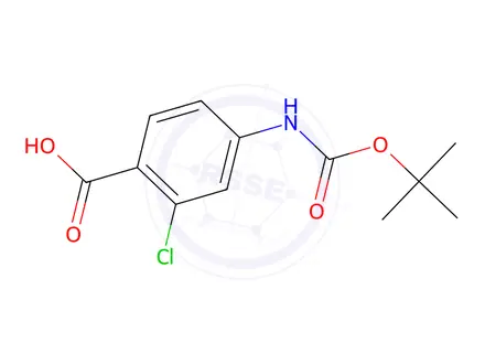 Chemical structure of 2-Chloro-4-(Boc-amino)-benzoic Acid
