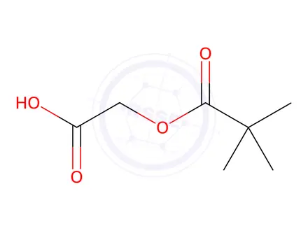 Chemical structure of 2-(Pivaloyloxy)acetic Acid