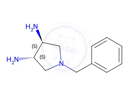 Chemical structure of (3S,4S)-1-Benzylpyrrolidine-3,4-diamine