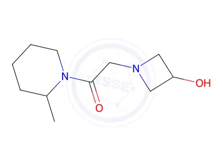 Chemical structure of 2-(3-hydroxyazetidin-1-yl)-1-(2-methylpiperidin-1-yl)ethan-1-one