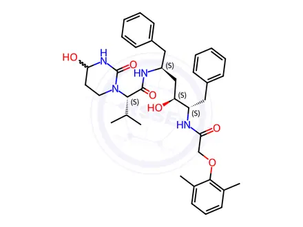 Chemical structure of Lopinavir Metabolite M3-M4 (Mixture of Diastereomers)