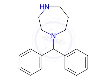 Chemical structure of 1-(DIPHENYLMETHYL)HEXAHYDRO-1H-1,4-DIAZEPINE