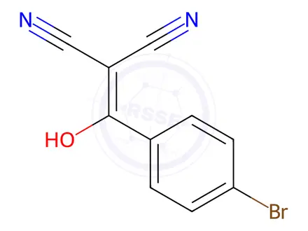 Chemical structure of 2-[(4-Bromophenyl)hydroxymethylene]propanedinitrile