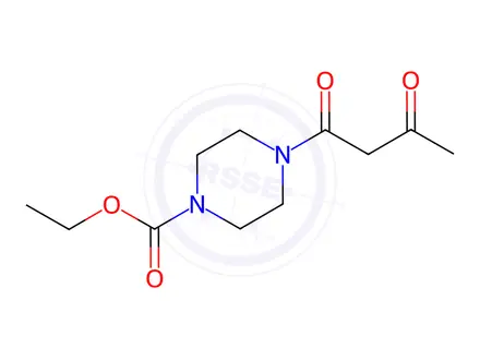 Chemical structure of Ethyl 4-(3-oxobutanoyl) piperazine-1-carboxylate