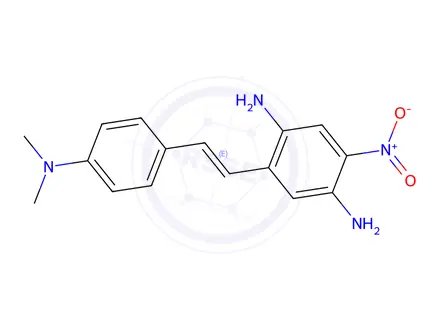 Chemical structure of 2,5-diamino-4'-(dimethylamino)-4-nitrostilbene