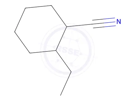 Chemical structure of 2-Ethylcyclohexane-1-carbonitrile
