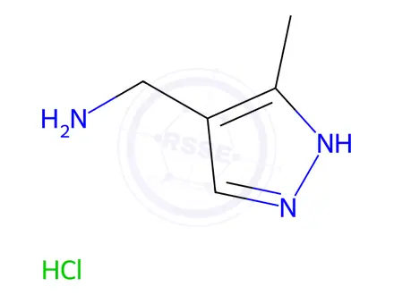 Chemical structure of (3-Methyl-1H-pyrazol-4-yl)methanamine Hydrochloride