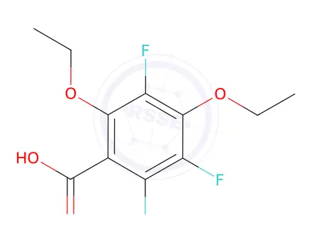 Chemical structure of 2,4-Diethoxy-3,5,6-trifluorobenzoic acid