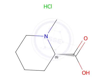 Chemical structure of (S)-1-Methylpiperidine-2-carboxylic acid hydrochloride