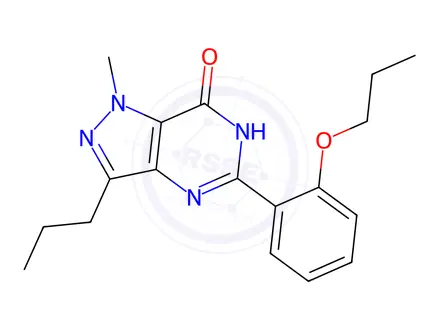 Chemical structure of 1-METHYL-5-(2-PROPOXY-PHENYL)-3-PROPYL-1,6-DIHYDRO-PYRAZOLO[4,3-D]PYRIMIDIN-7-ONE
