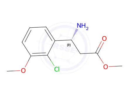 Chemical structure of Methyl (R)-3-amino-3-(2-chloro-3-methoxyphenyl)propanoate
