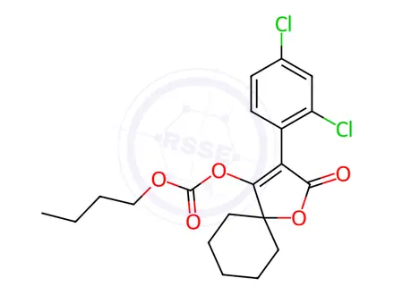 Chemical structure of spirobudiclofen