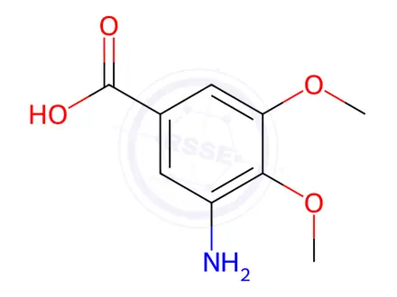 Chemical structure of 3-Amino-4,5-dimethoxybenzoic Acid