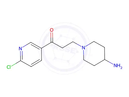 Chemical structure of 3-(4-Amino-Piperidin-1-Yl)-1-(6-Chloro-Pyridin-3-Yl)-Propan-1-One