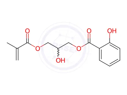 Chemical structure of Salicylic acid 2-hydroxy-3-(methacryloyloxy)propyl ester