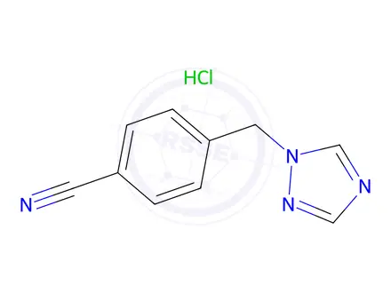 Chemical structure of 4-((1H-1,2,4-Triazol-1-yl)methyl)benzonitrile Hydrochloride