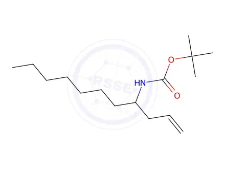 Chemical structure of N-Boc-(+/-)-undec-1-en-4-amine