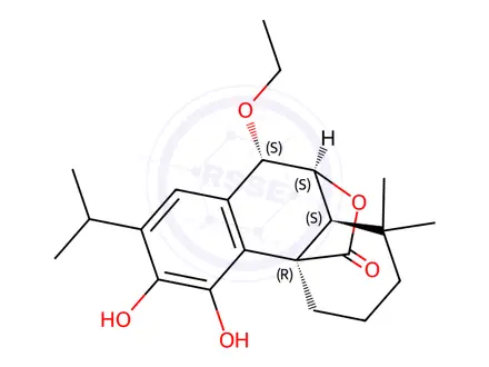 Chemical structure of Rosmanol-7-ethyl ether