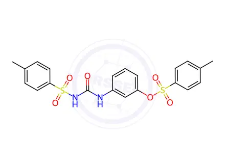 Chemical structure of N-(p-Toluolsulfonyl)-N′-(3-p-toluolsulfonyl-oxy-phenyl)urea