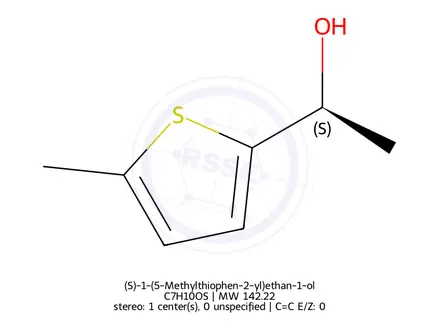 Chemical structure of (S)-1-(5-Methylthiophen-2-yl)ethan-1-ol