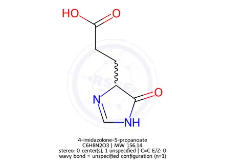 Chemical structure of 4-imidazolone-5-propanoate