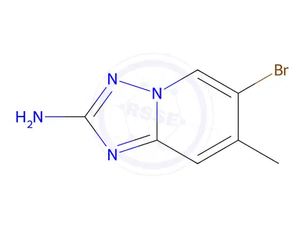 Chemical structure of 6-Bromo-7-methyl-[1,2,4]triazolo[1,5-a]pyridin-2-ylamine