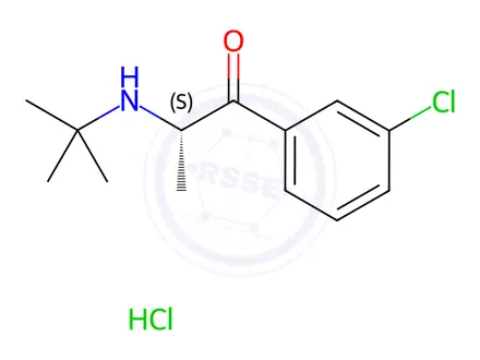 Chemical structure of Bupropion (S)-Isomer Hydrochloride