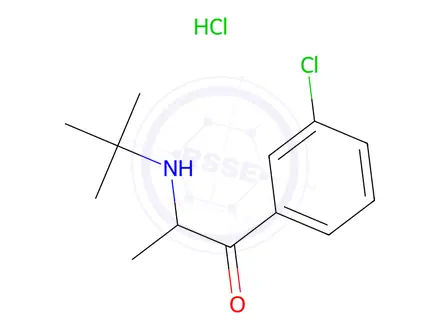 Chemical structure of Bupropion hydrochloride