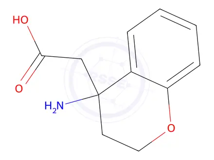 Chemical structure of 2-(4-Aminochroman-4-yl)acetic acid