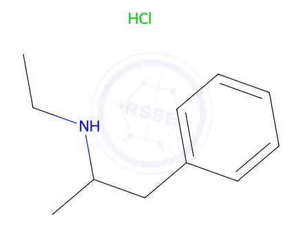 Chemical structure of N-Ethylamphetamine hydrochloride