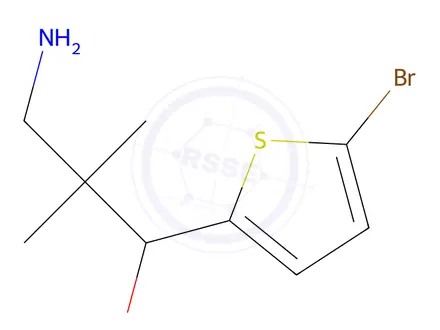 Chemical structure of 3-Amino-1-(5-bromothiophen-2-yl)-2,2-dimethylpropan-1-ol