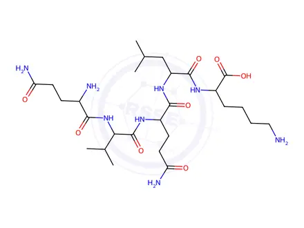 Chemical structure of 14,17-diamino-8-(3-amino-3-oxopropyl)-2-(4-aminobutyl)-5-isobutyl-11-isopropyl-4,7,10,13,17-pentaoxo-3,6,9,12-tetraazaheptadecan-1-oic acid