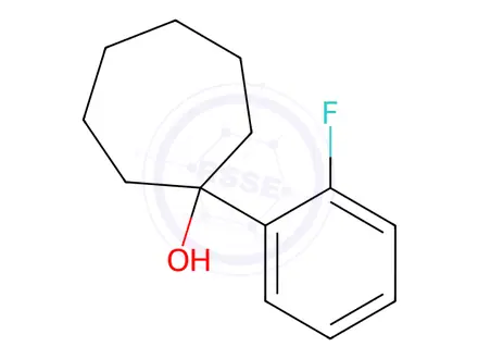 Chemical structure of 1-(2-fluorophenyl)cycloheptanol