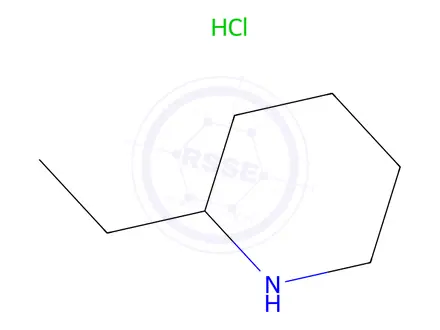 Chemical structure of 2-ethylpiperidine hydrochloride